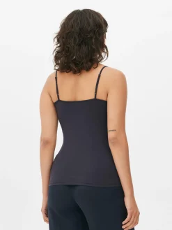 Camiseta Sin Mangas Elástica De Algodón