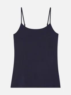 Camiseta Sin Mangas Elástica De Algodón