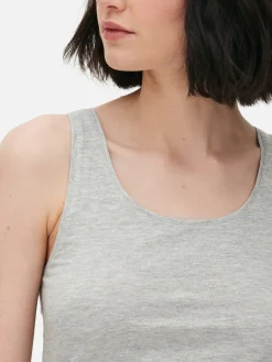 Camiseta Sin Mangas Elástica Con Escote Amplio