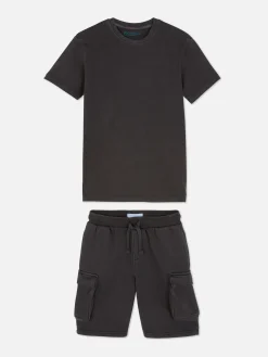 Camiseta Y Pantalones Cortos Cargo Para Niño Mayor