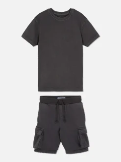 Camiseta Y Pantalones Cortos Cargo Para Niño Pequeño