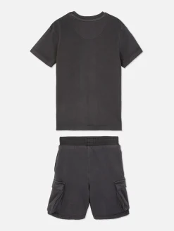 Camiseta Y Pantalones Cortos Cargo Para Niño Pequeño