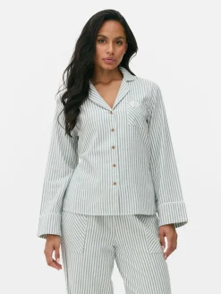 Camisón De Franela A Rayas