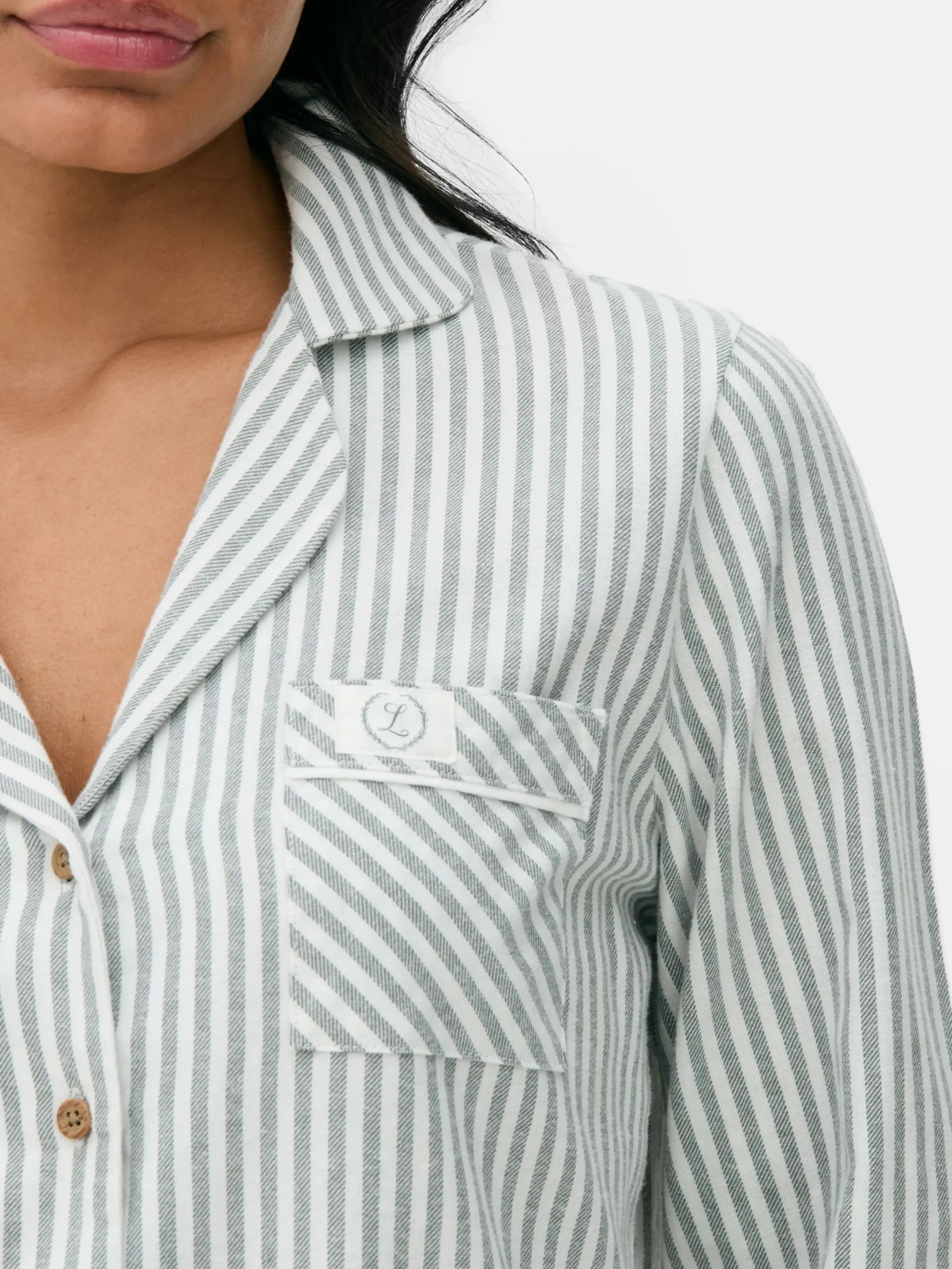 Camisón De Franela A Rayas