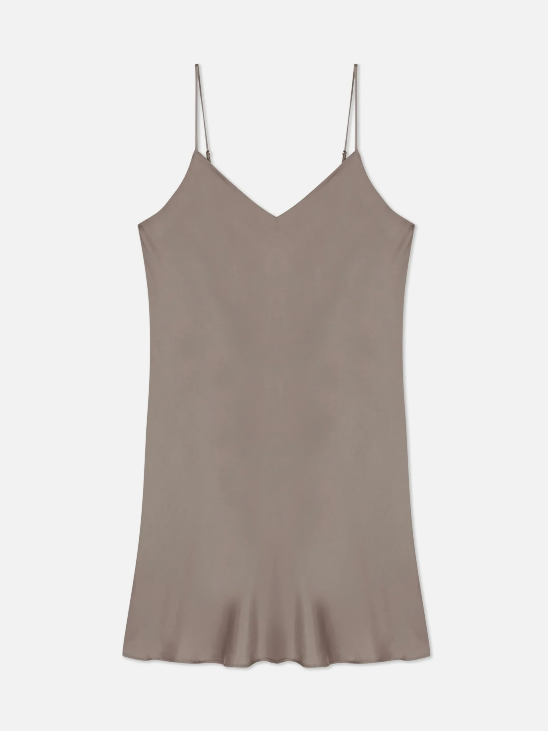 Camisón De Satén Con Escote De Pico