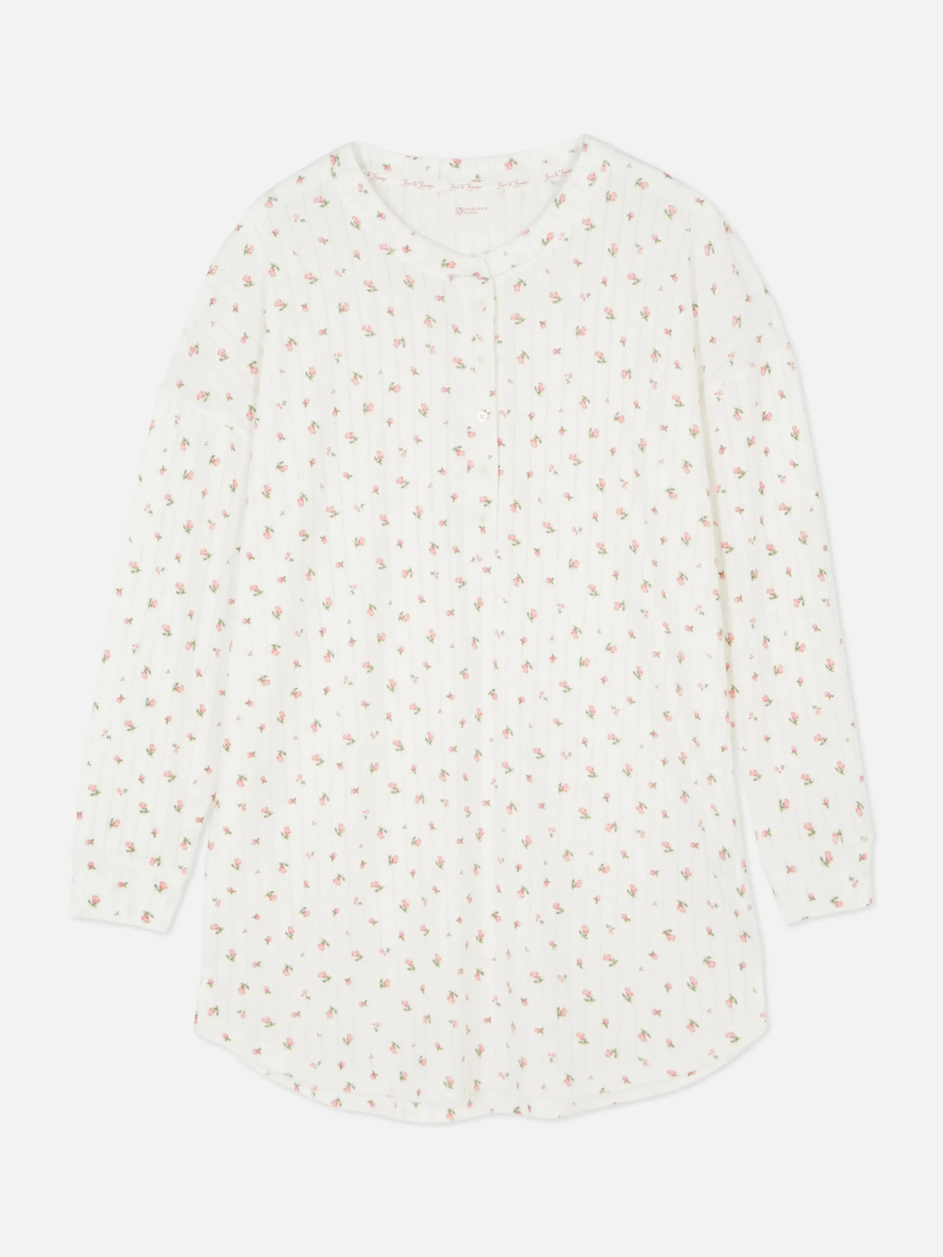 Camisón Floral De Tejido Pointelle