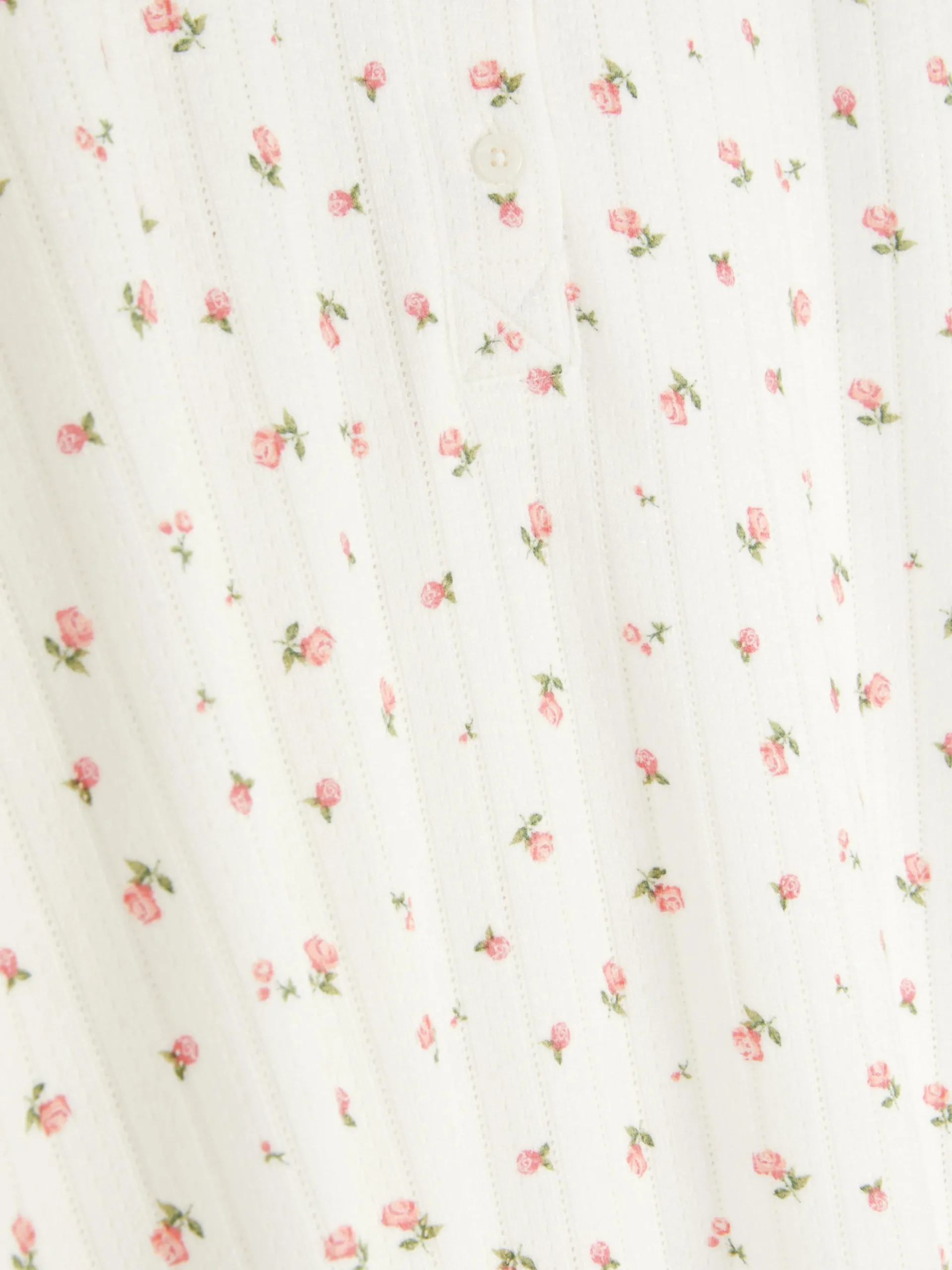 Camisón Floral De Tejido Pointelle