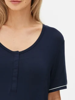 Camisón Premamá Con Botones