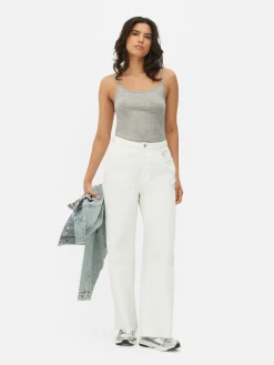 Camisola Elástica Con Cuello Redondo