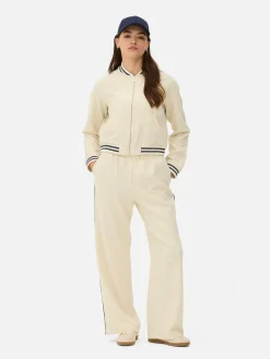 Cazadora Bómber Con Ribete A Rayas