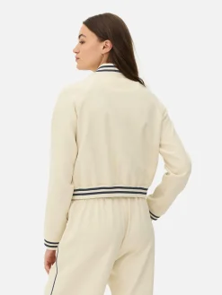 Cazadora Bómber Con Ribete A Rayas