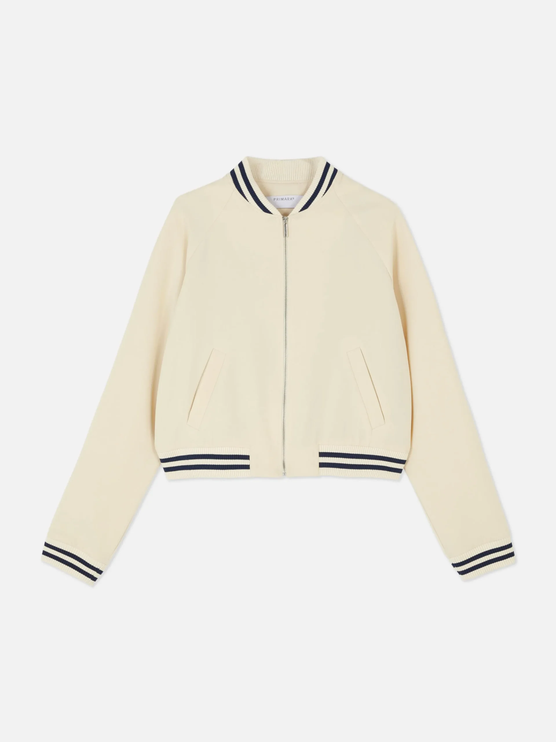 Cazadora Bómber Con Ribete A Rayas