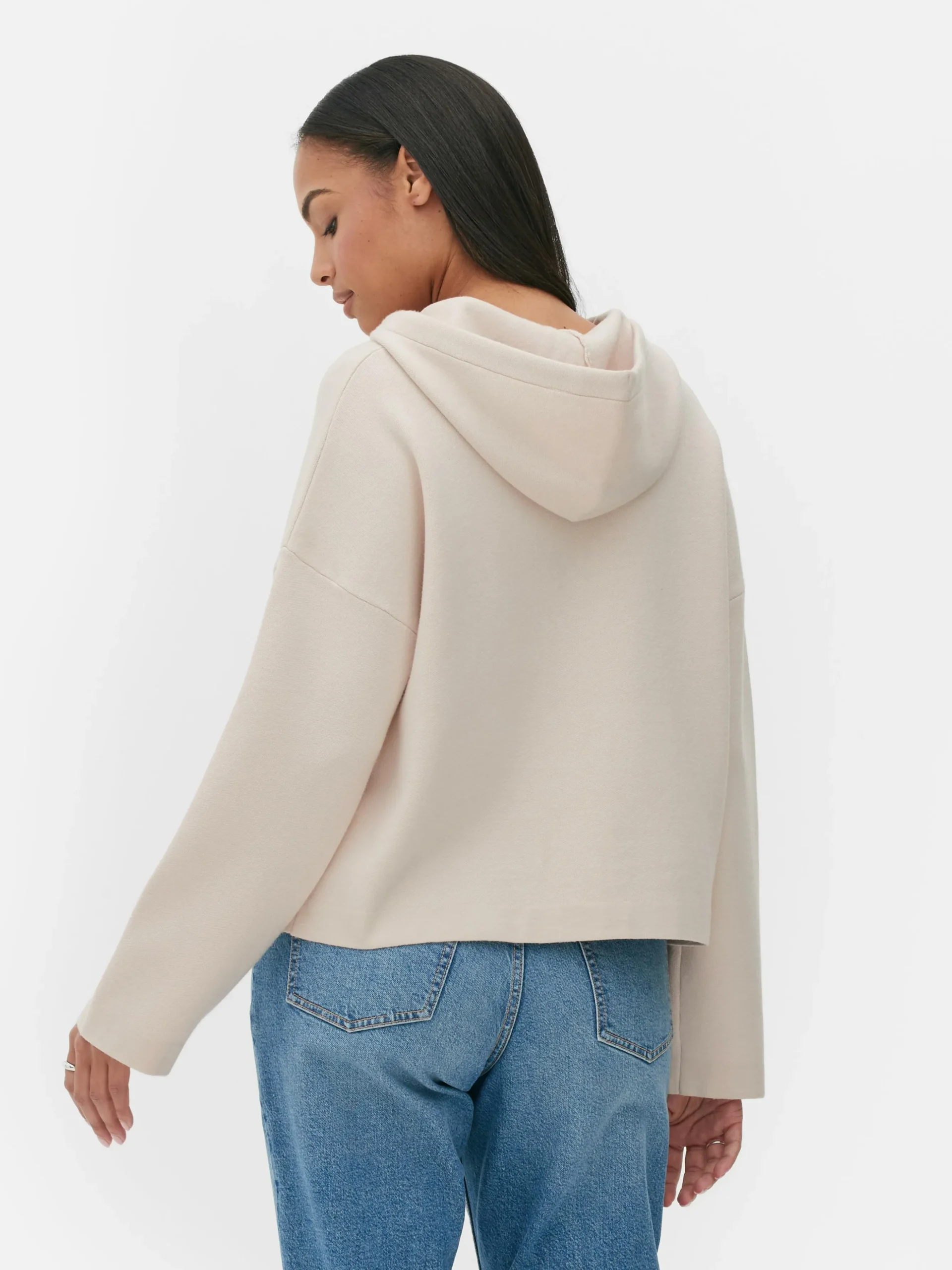 Cazadora Bómber De Punto Con Capucha