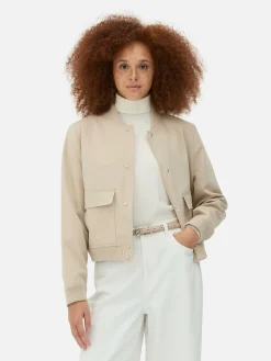 Cazadora Bómber Tejida Combinable