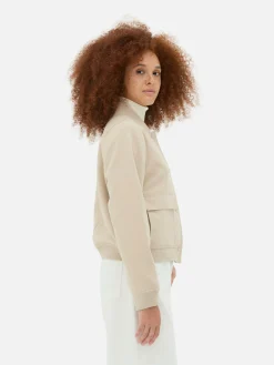 Cazadora Bómber Tejida Combinable