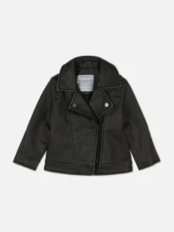 Cazadora Motera De Cuero Sintético