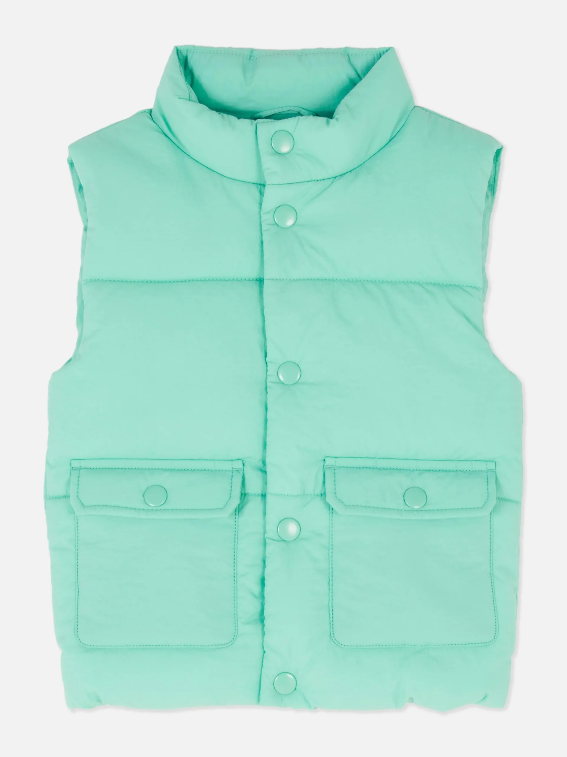 Chaleco Acolchado Con Botones A Presión