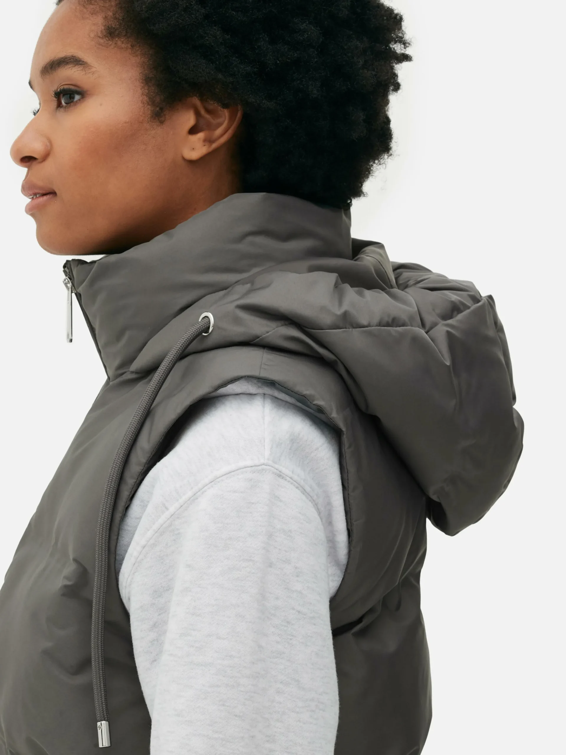 Chaleco Acolchado Con Capucha