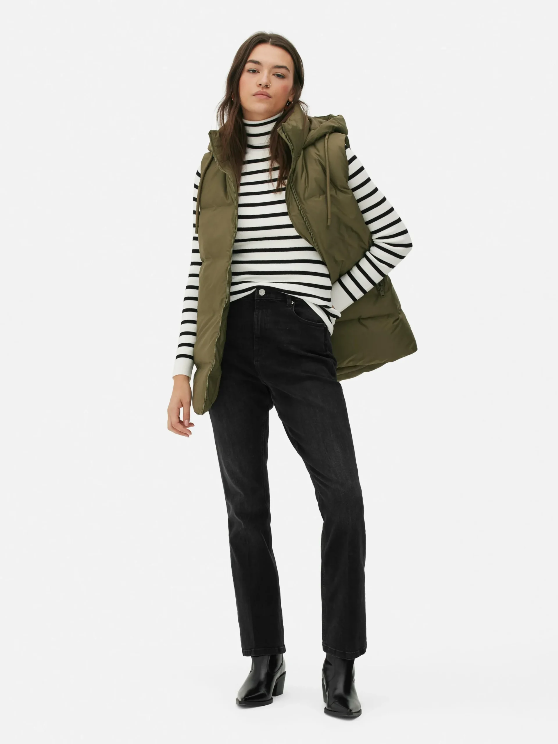 Chaleco Acolchado Con Capucha