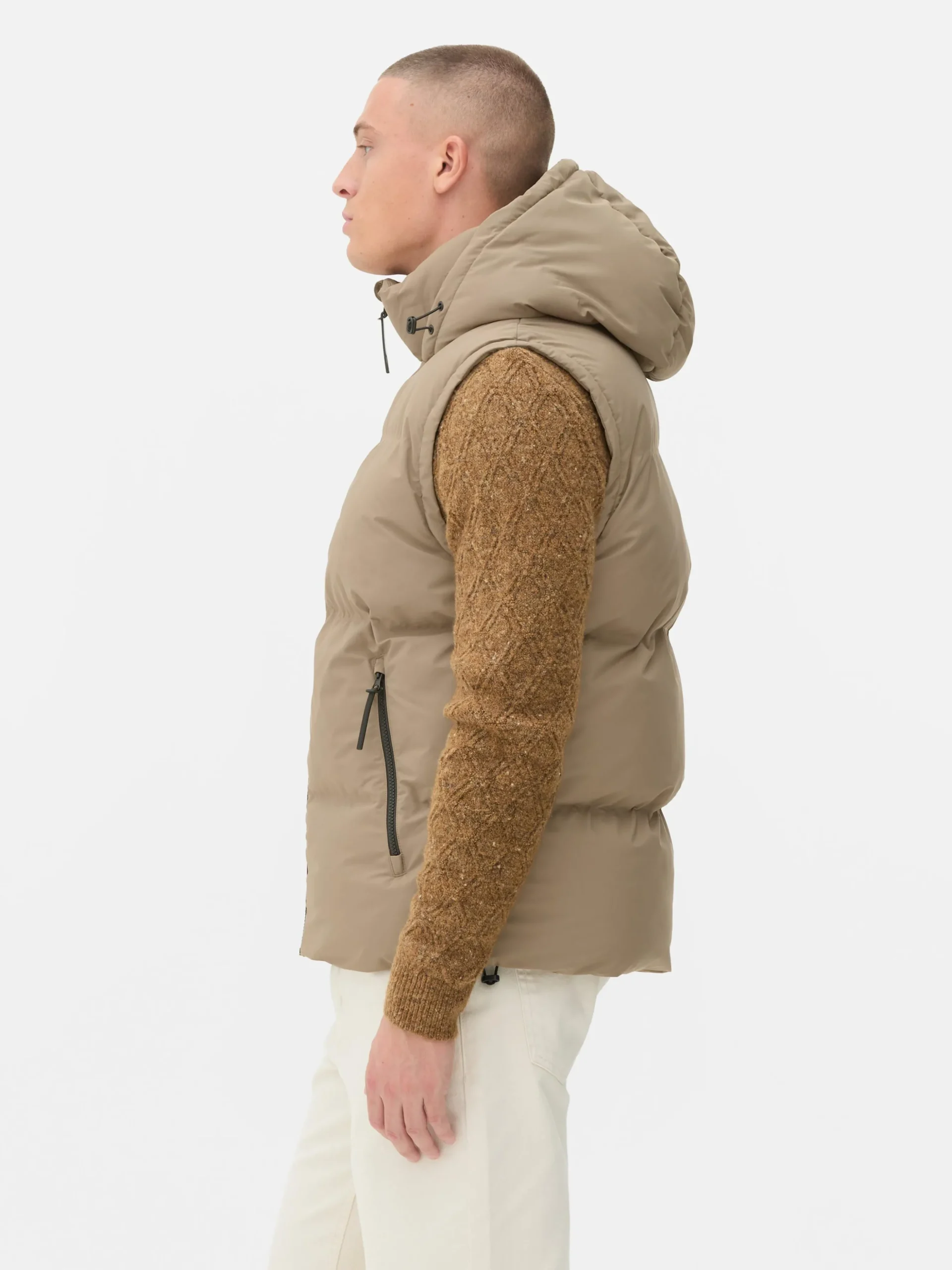 Chaleco Acolchado Con Capucha