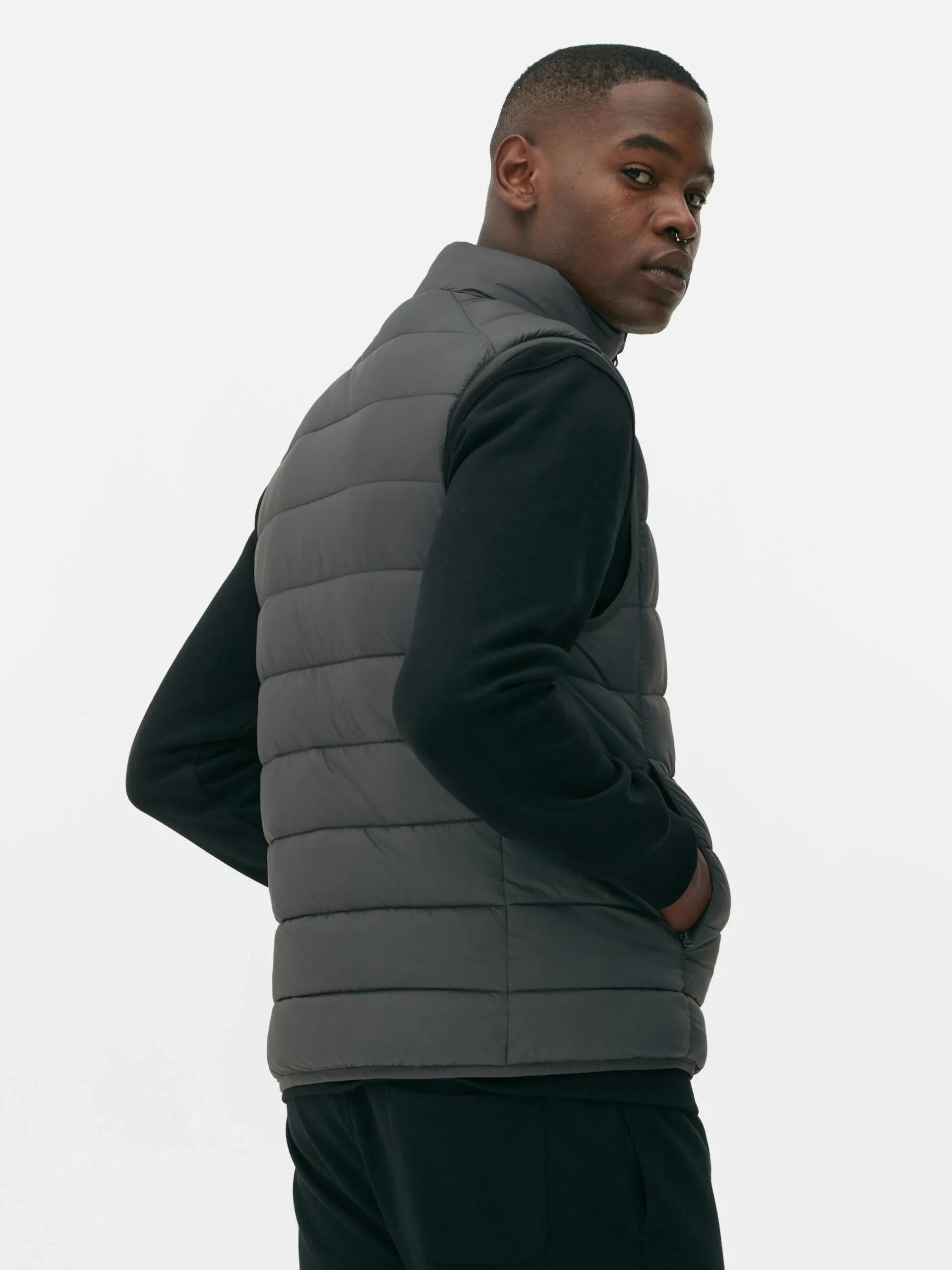 Chaleco Acolchado Con Cremallera Integral