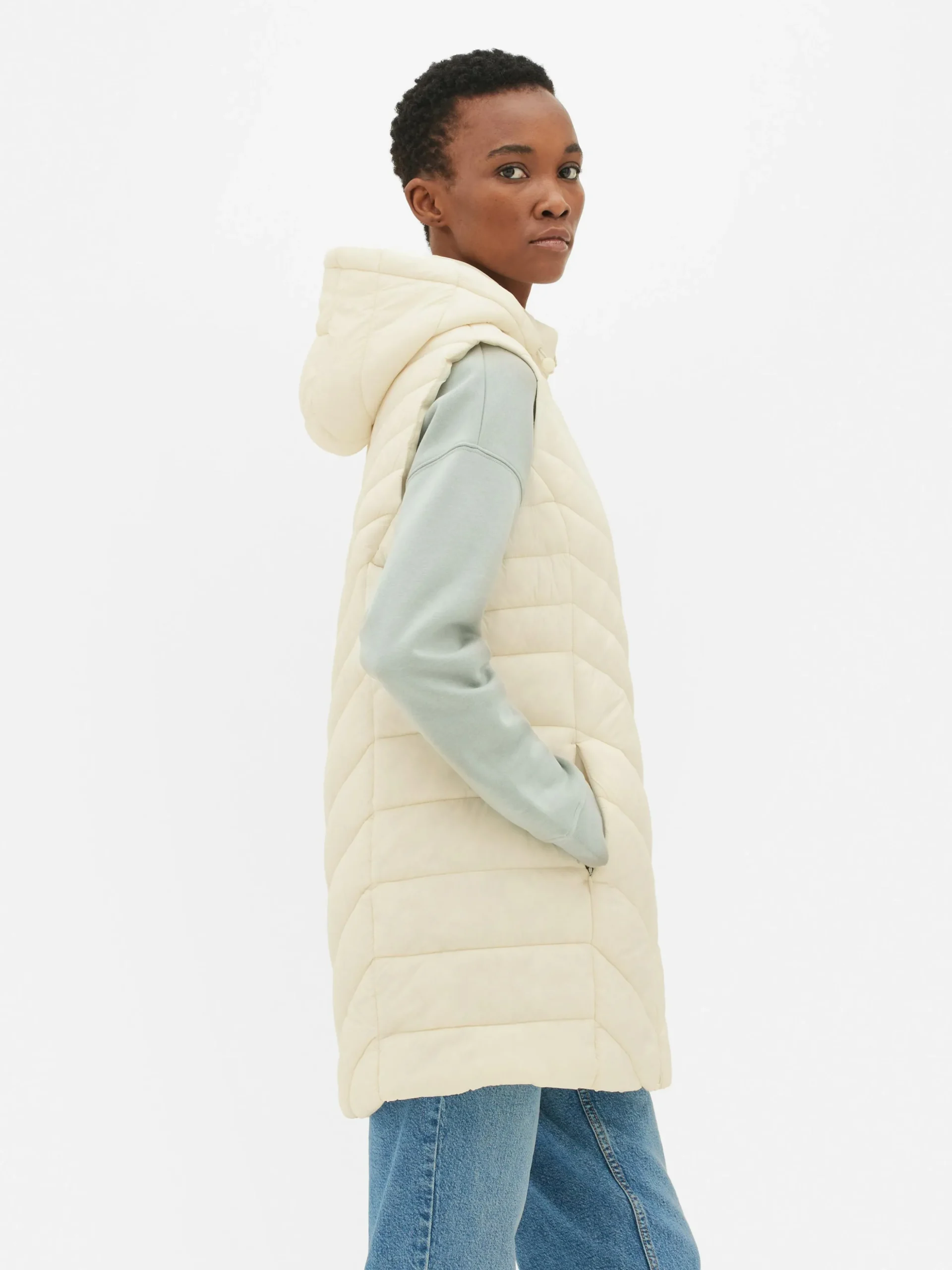 Chaleco Acolchado De Corte Largo