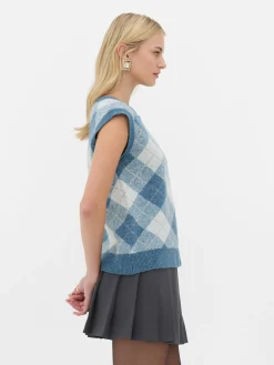 Chaleco De Punto Con Motivo De Rombos De Rita Ora