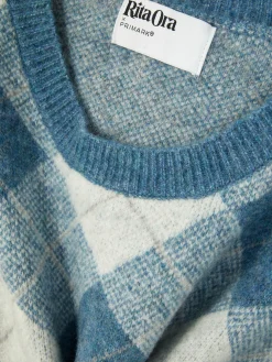 Chaleco De Punto Con Motivo De Rombos De Rita Ora