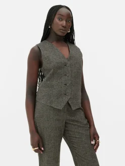 Chaleco En Tejido De Espiga De Rita Ora