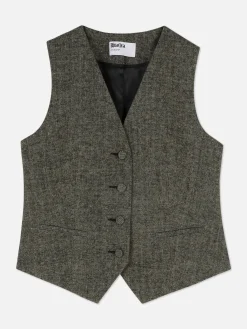 Chaleco En Tejido De Espiga De Rita Ora