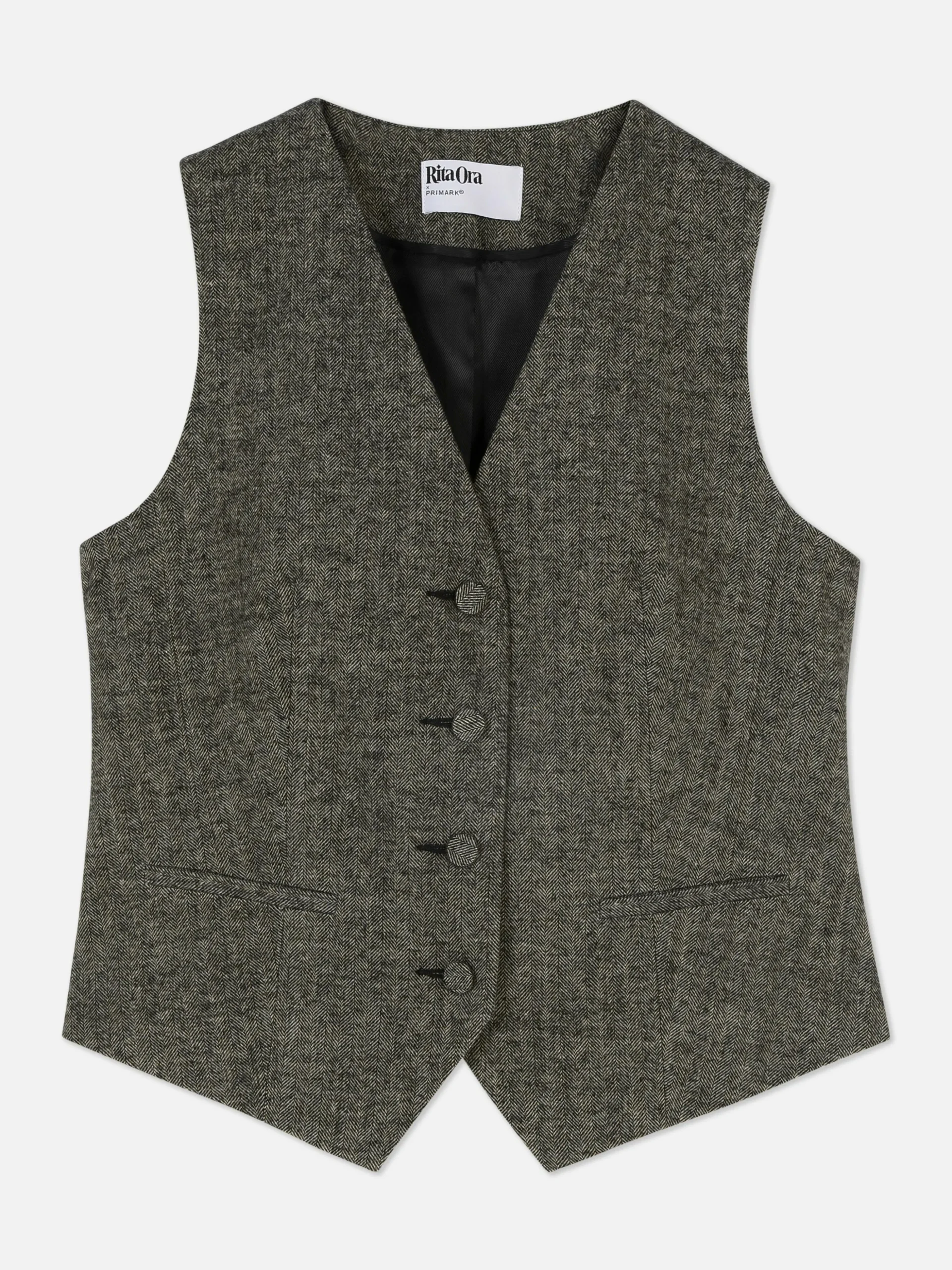 Chaleco En Tejido De Espiga De Rita Ora