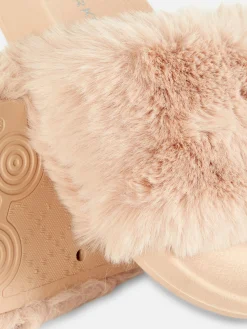 Chanclas De Pelo Sintético