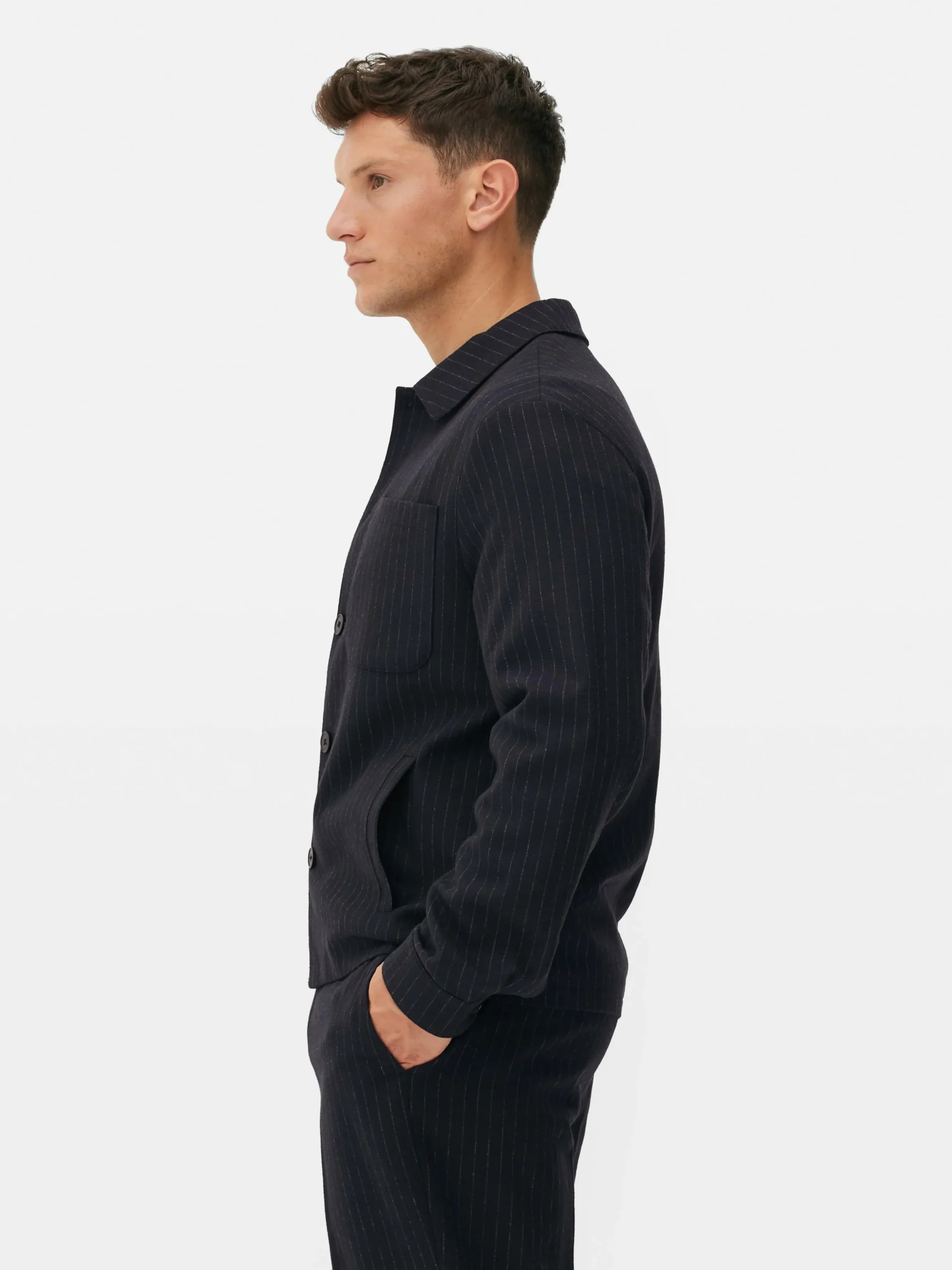 Chaqueta A Rayas Con Botones De Kem