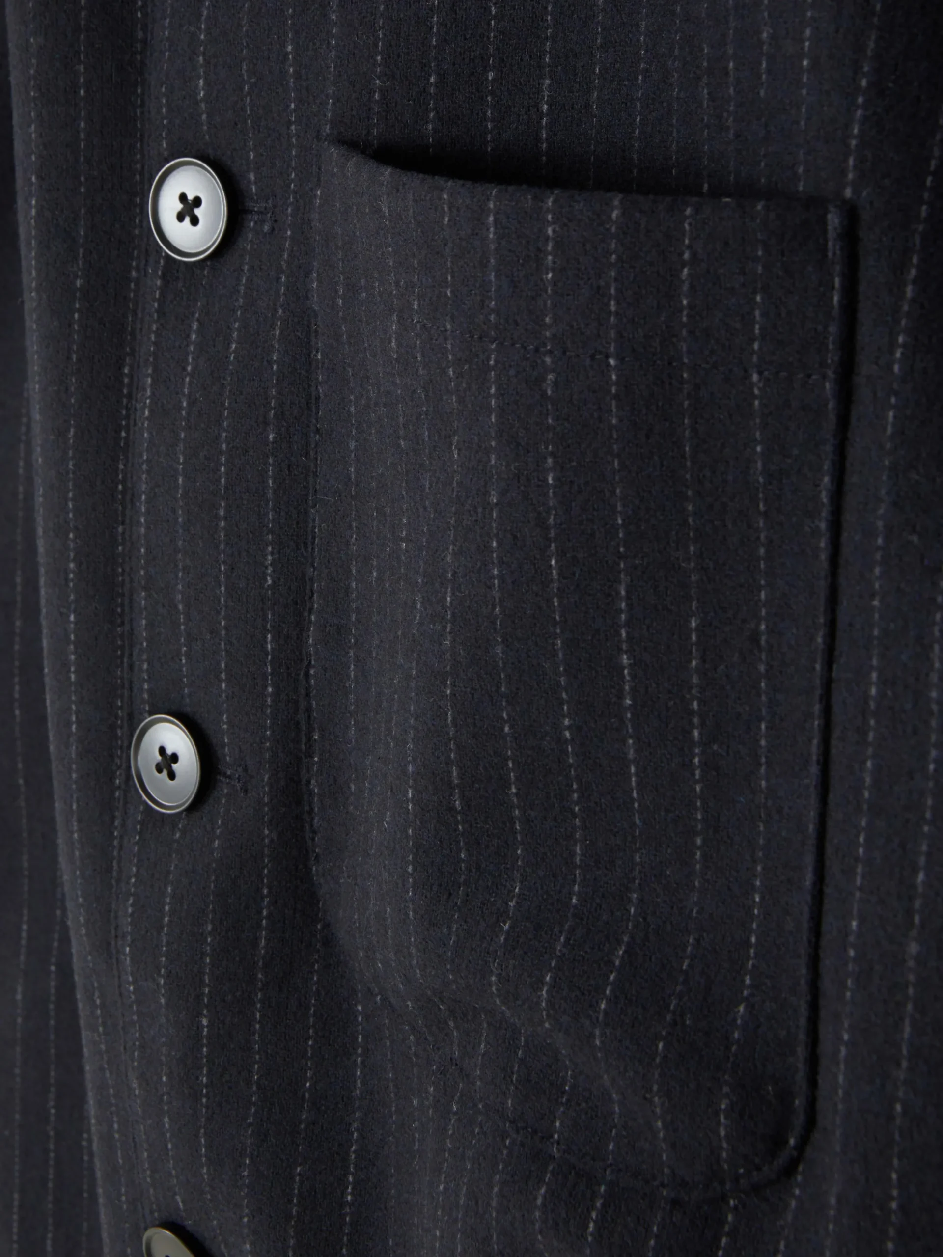 Chaqueta A Rayas Con Botones De Kem