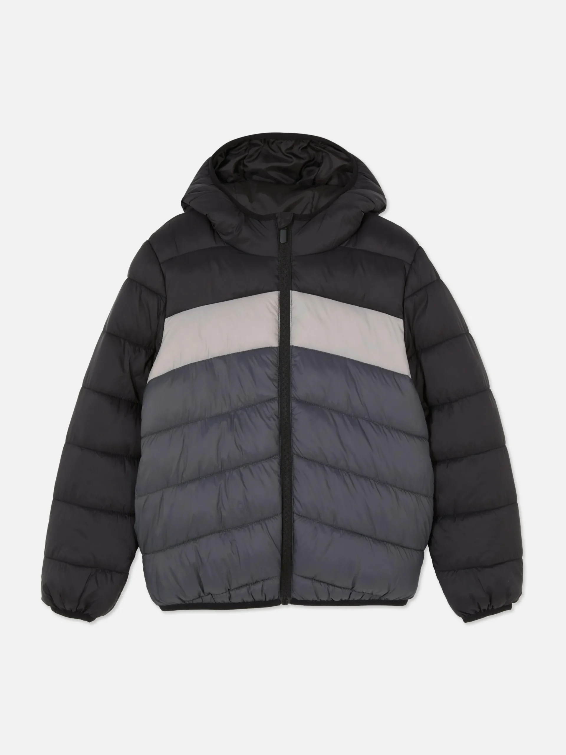 Chaqueta Acolchada Con Bloques De Color