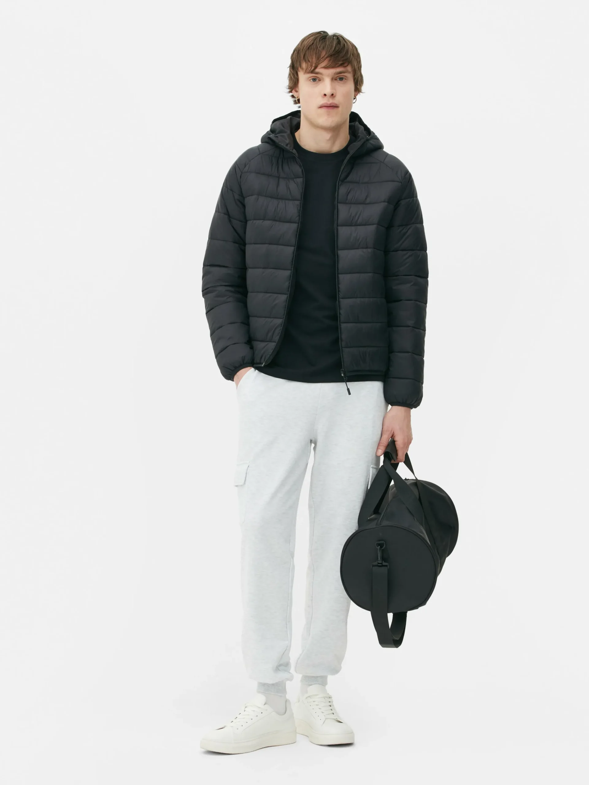 Chaqueta Acolchada Con Capucha Básica