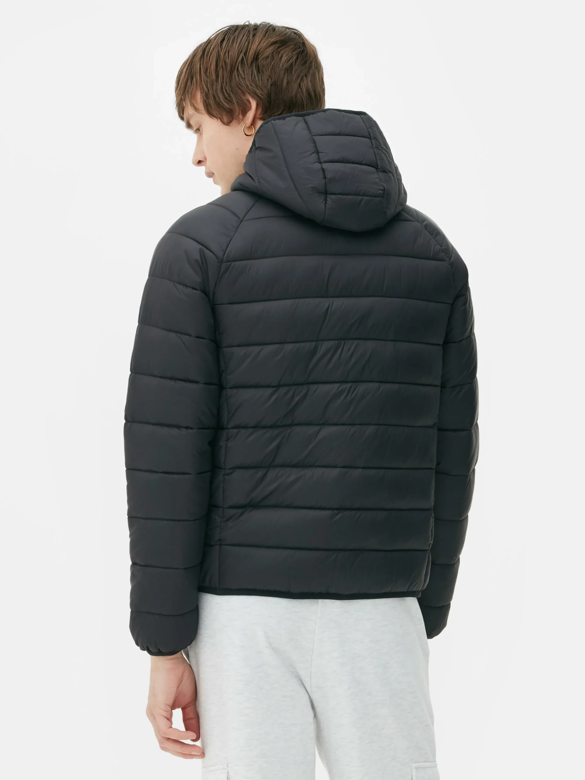 Chaqueta Acolchada Con Capucha Básica