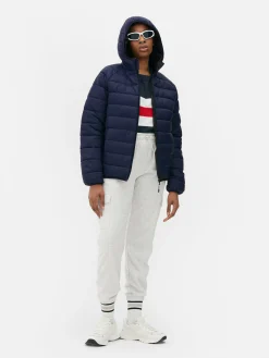 Chaqueta Acolchada Con Capucha Básica