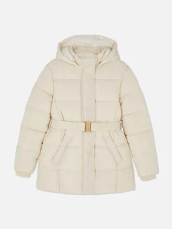 Chaqueta Acolchada Con Cinturón