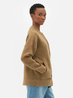 Chaqueta Bómber De Punto Extragrande