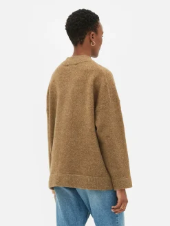 Chaqueta Bómber De Punto Extragrande