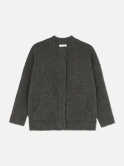 Chaqueta Bómber De Punto Extragrande