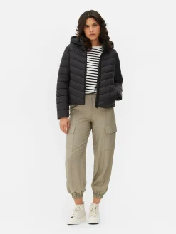 Chaqueta Ligera Acolchada Con Capucha