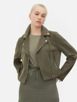 Chaqueta Motera De Antelina