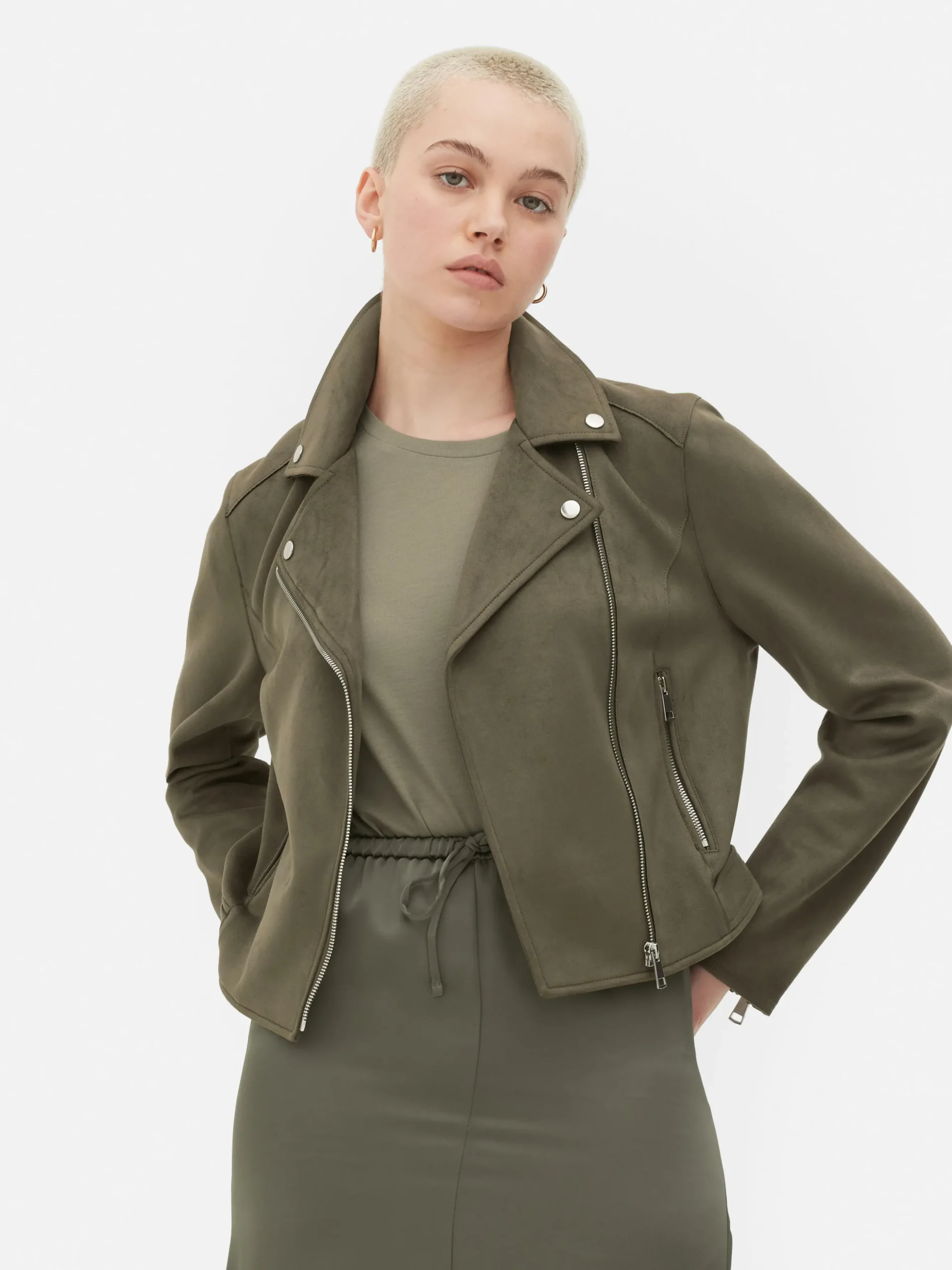 Chaqueta Motera De Antelina