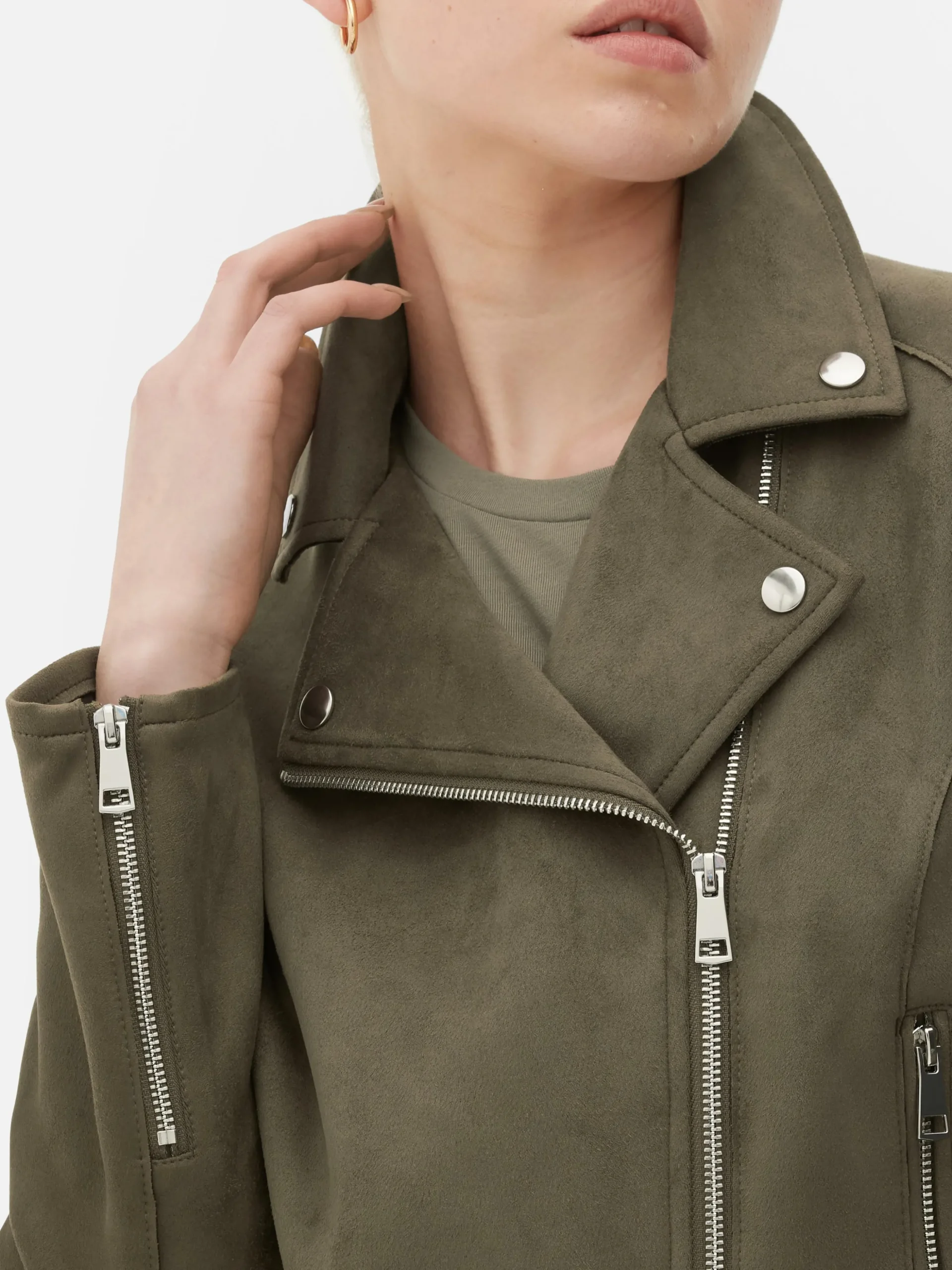 Chaqueta Motera De Antelina