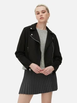 Chaqueta Motera De Antelina