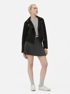 Chaqueta Motera De Antelina