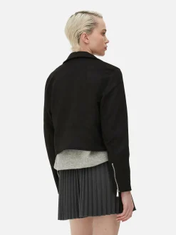 Chaqueta Motera De Antelina