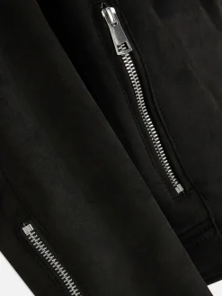 Chaqueta Motera De Antelina